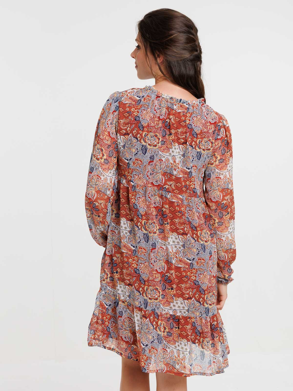 Robe voile imprimée femme