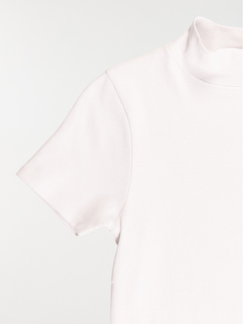 T-shirt uni blanc fille...