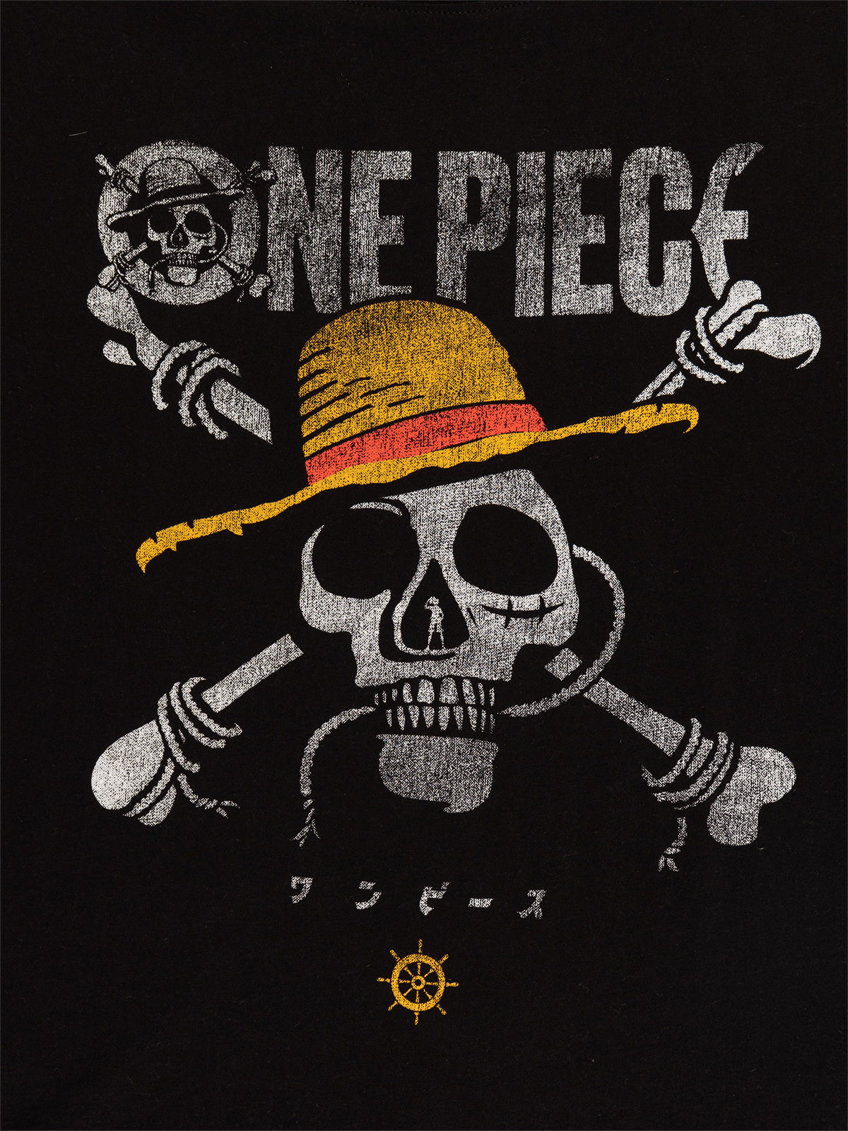 Tee-shirt noir One piece garçon (XXS-M)