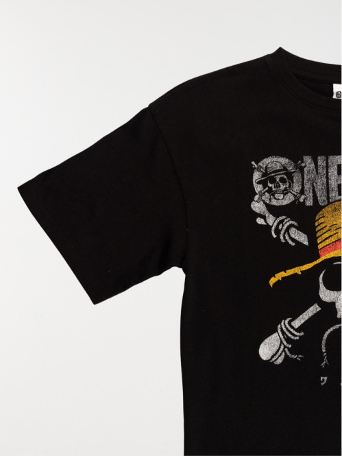 Tee-shirt noir One piece garçon (XXS-M)