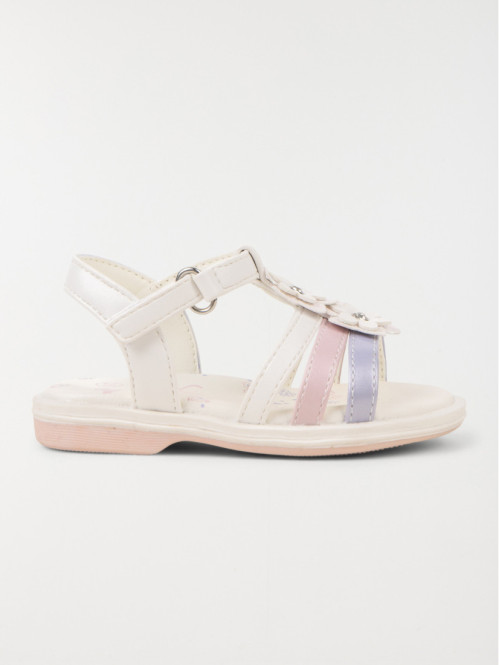 Pied-nu blanc fleurs fille...