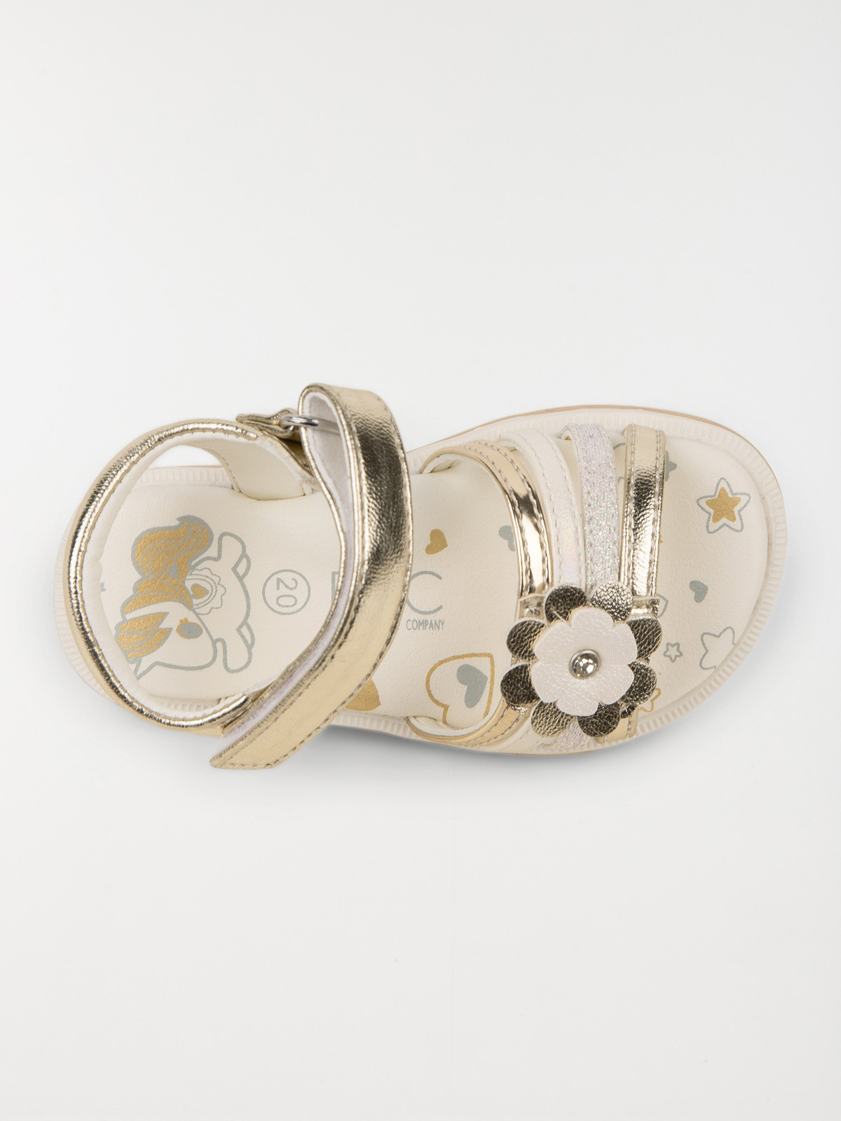 Pied-nu doré fleur fille (19-23) Pied-nu doré fleur fille (19-23)