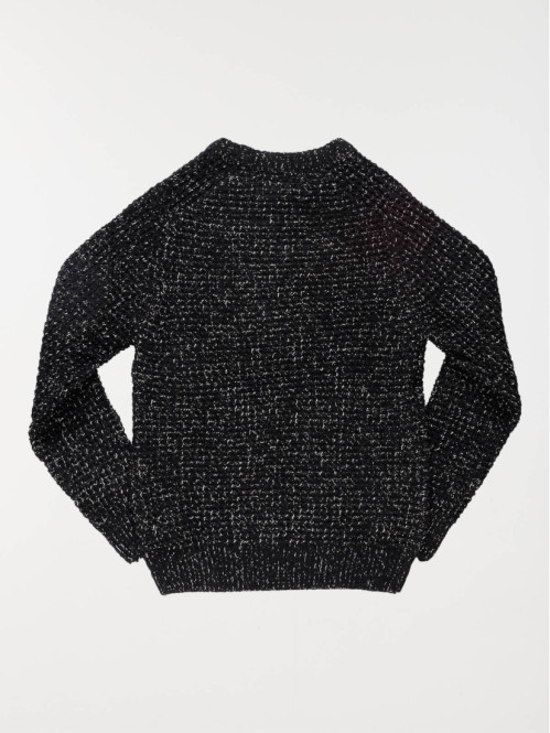 Pull noir col rond garçon...