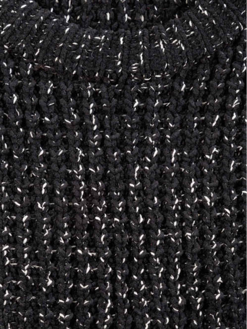 Pull noir col rond garçon...