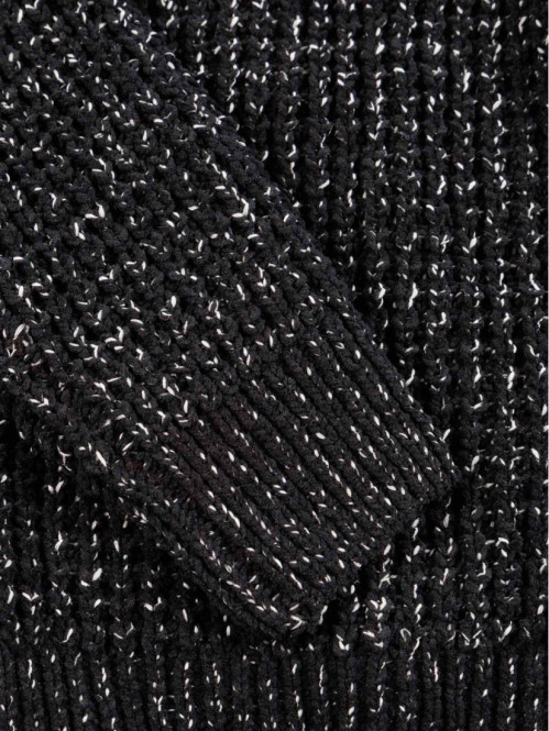 Pull noir col rond garçon...