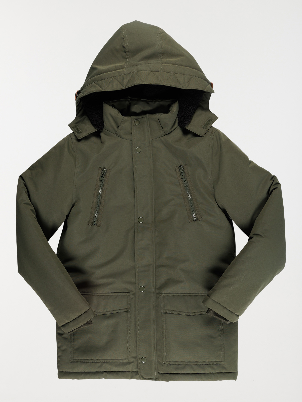 Parka kaki capuche garçon (XXS-M)