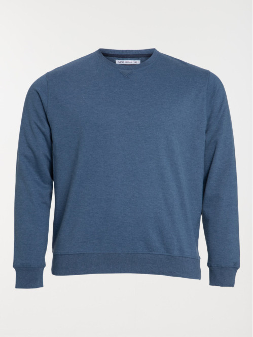 Sweat encre chiné grande taille homme
