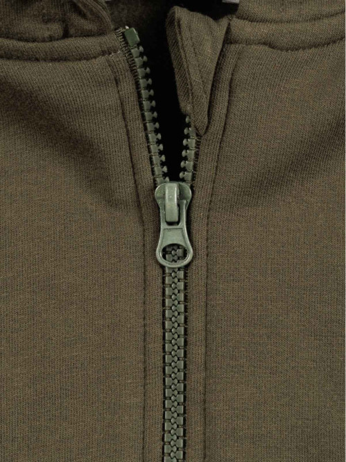 Sweat garçon à capuche kaki (3-12A) Sweat garçon à capuche kaki (3-12A)