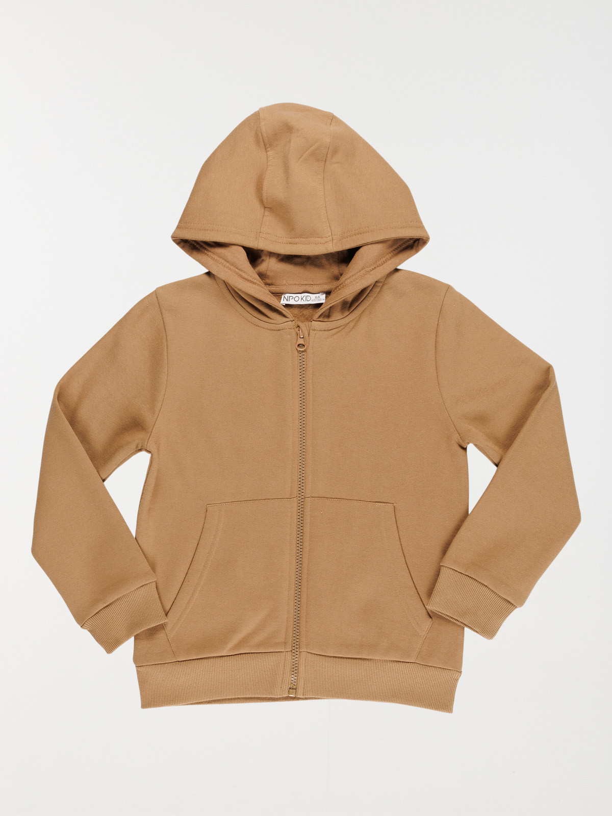 Sweat garçon à capuche marron (3-12A)