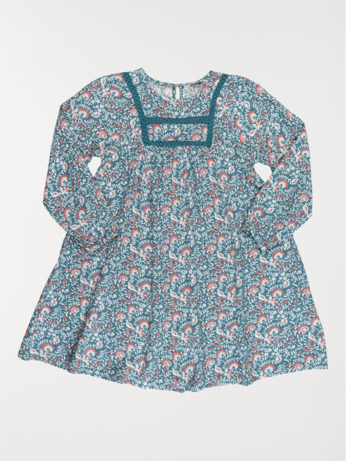 Kurti Femme Manches 3/4 En Coton Imprimé Floral – Style Décontracté & Élégant