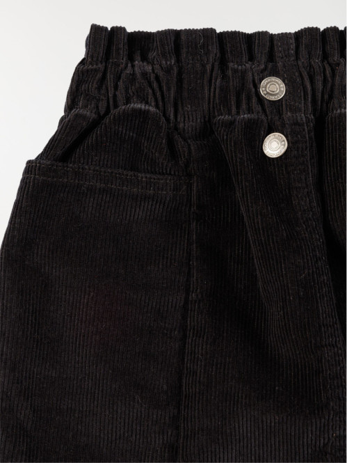 Jupe unie poche noire fille (3-12A) Jupe unie poche noire fille (3-12A)