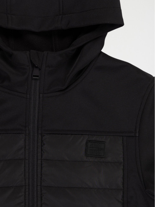 Blouson capuche garçon noir (3-12A)