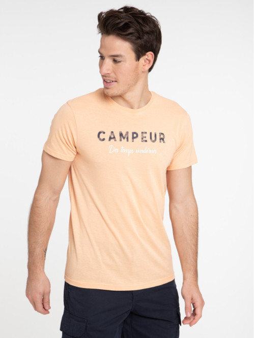 T-shirt coloris mandarine homme