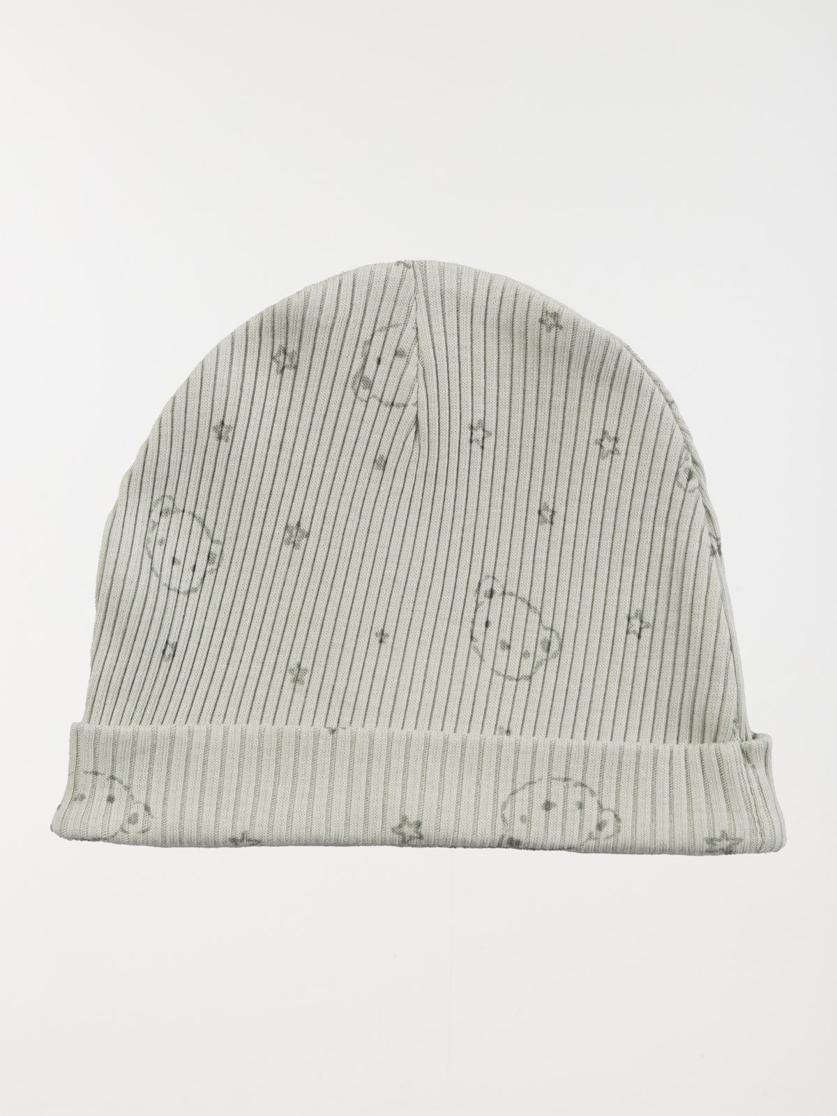 Bonnet naissance vet de gris bébé (0-3M)