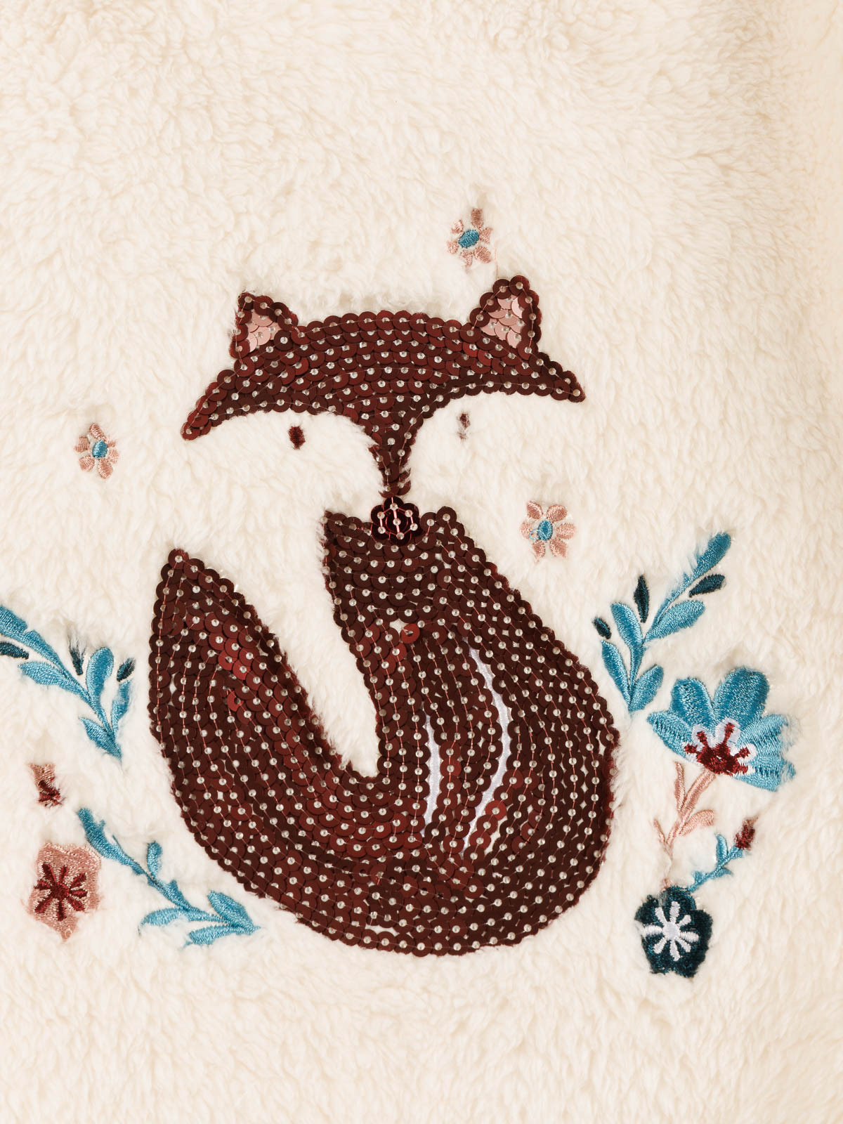 Sweat sherpa renard sequin fille (3-12A)