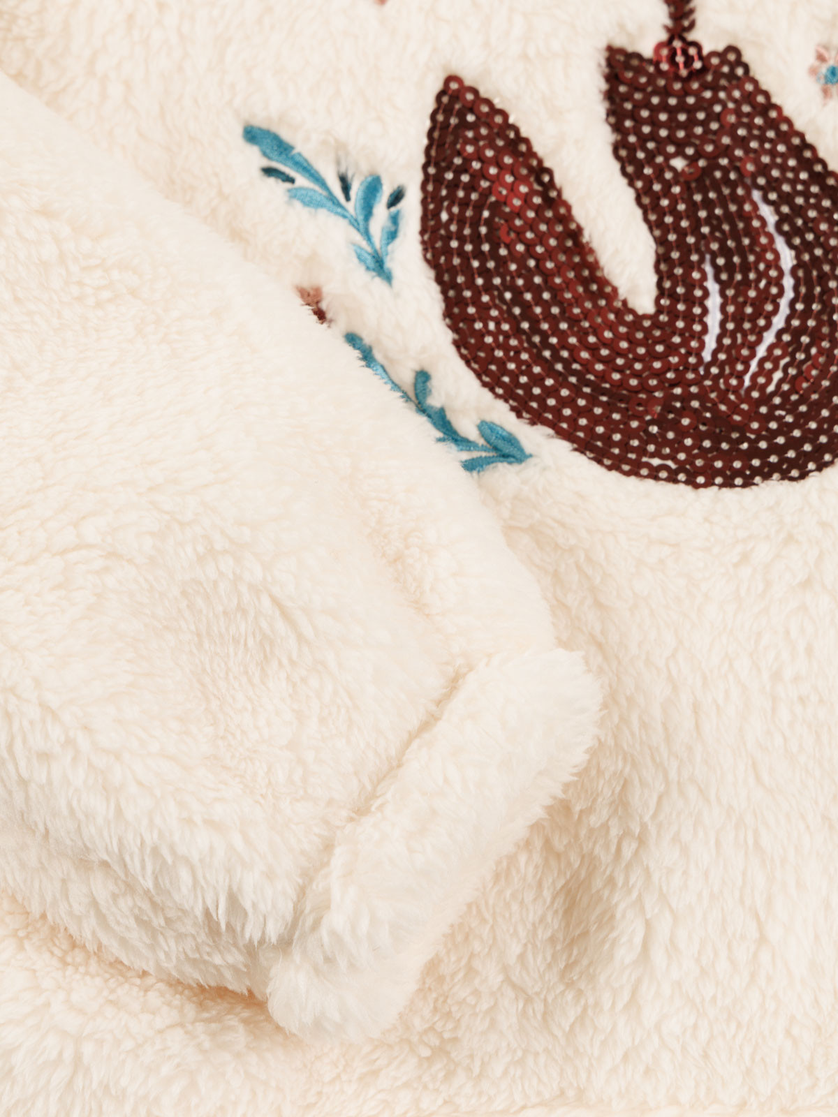 Sweat sherpa renard sequin fille (3-12A)