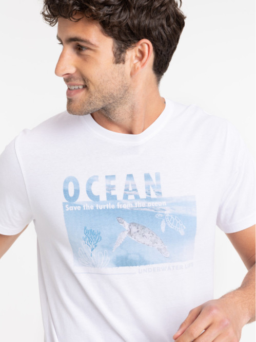 T-shirt imprimé océan homme
