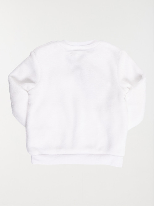 Sweat polaire blanc fille (3-36M) Sweat polaire blanc fille (3-36M)