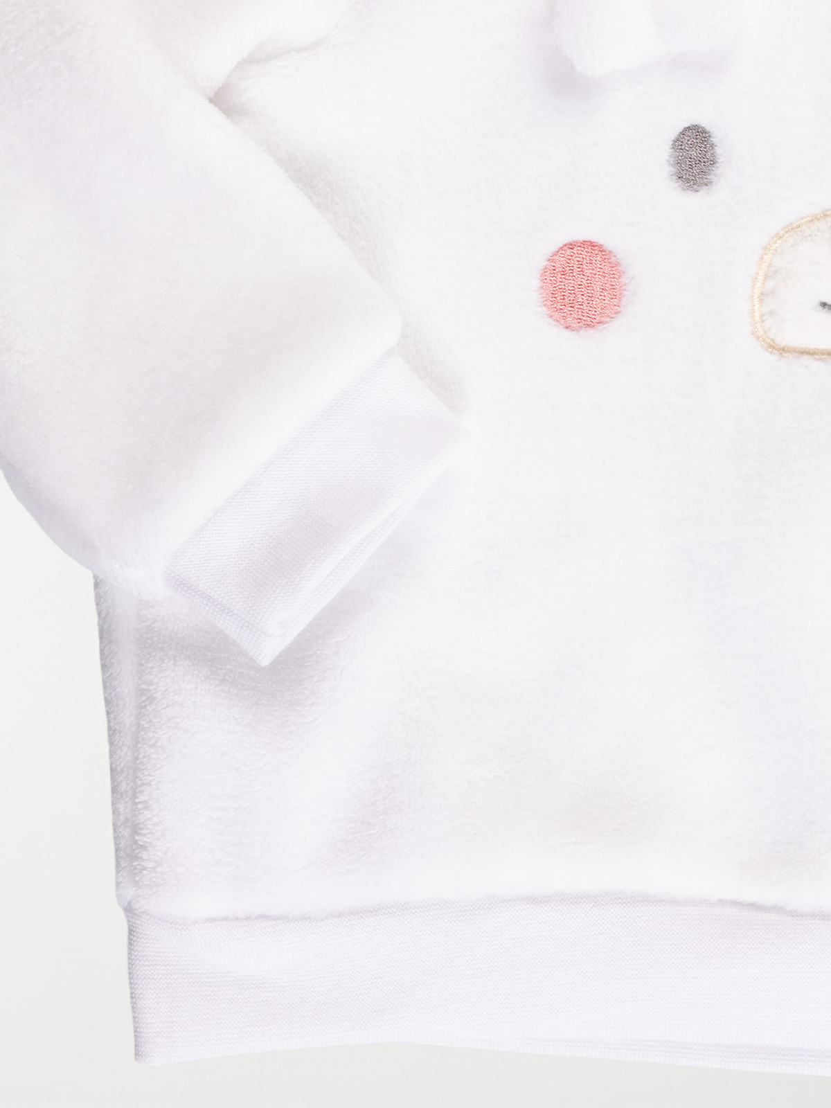 Sweat polaire blanc fille (3-36M) Sweat polaire blanc fille (3-36M)