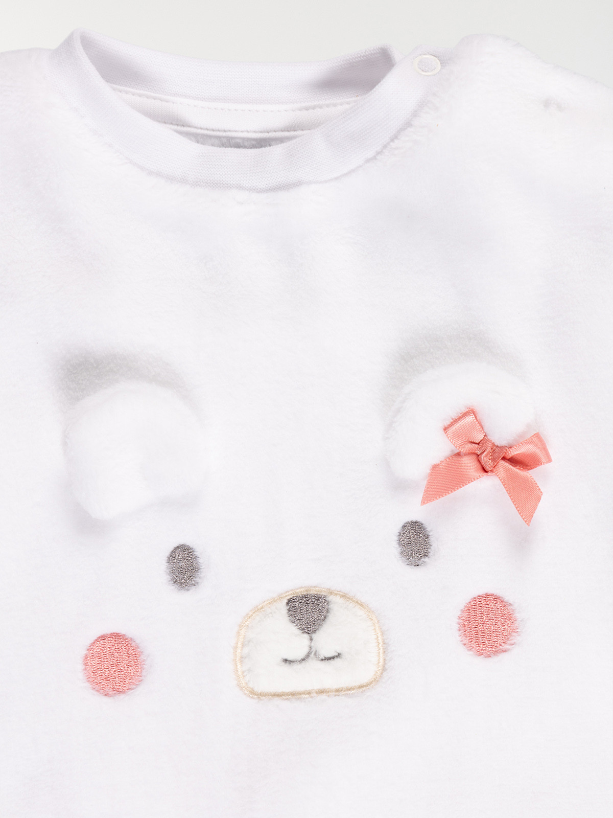Sweat polaire blanc fille (3-36M) Sweat polaire blanc fille (3-36M)