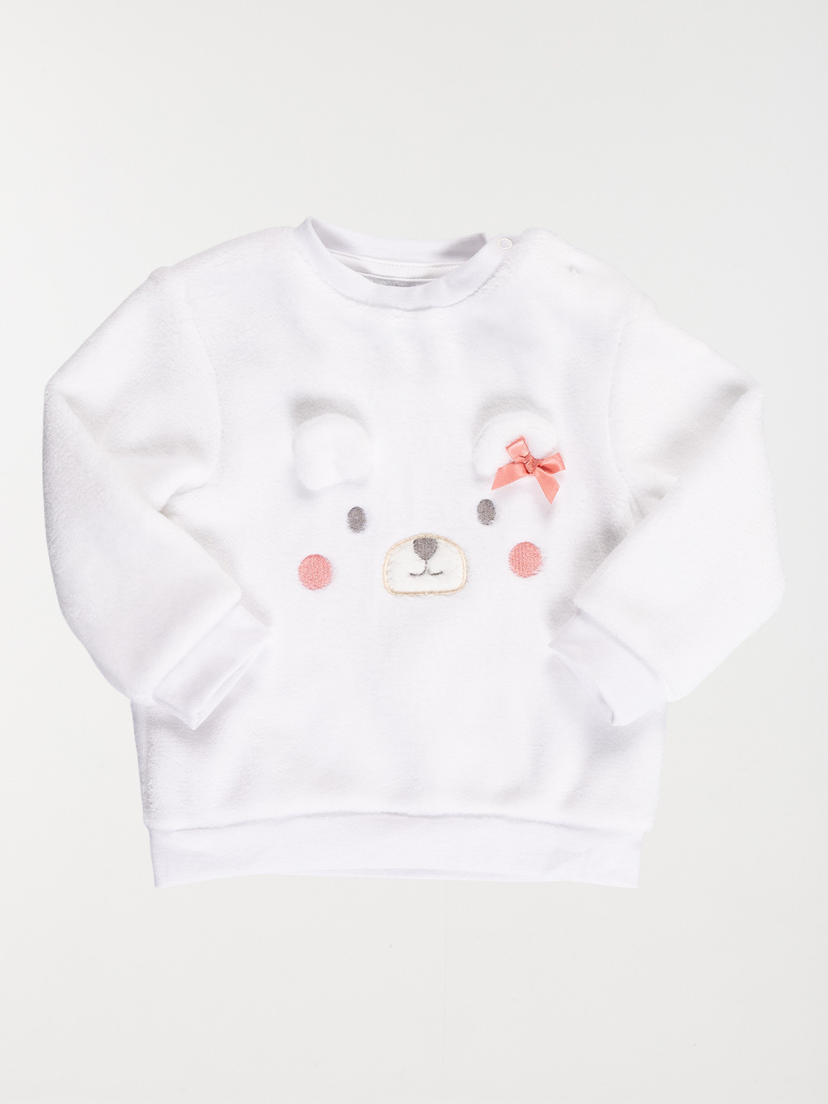 Sweat polaire blanc fille (3-36M)