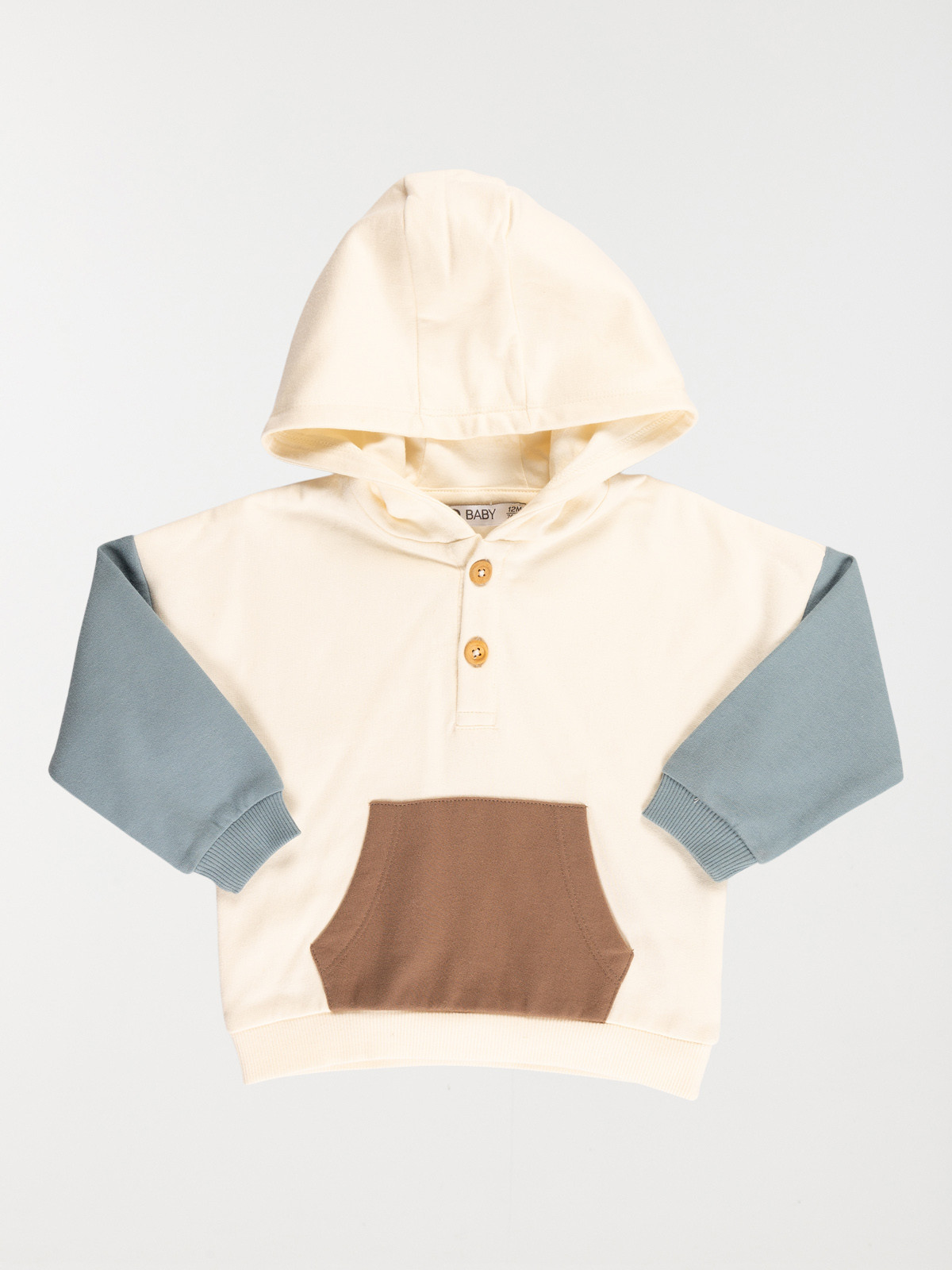 Sweat capuche tricolore garçon (6-36M)