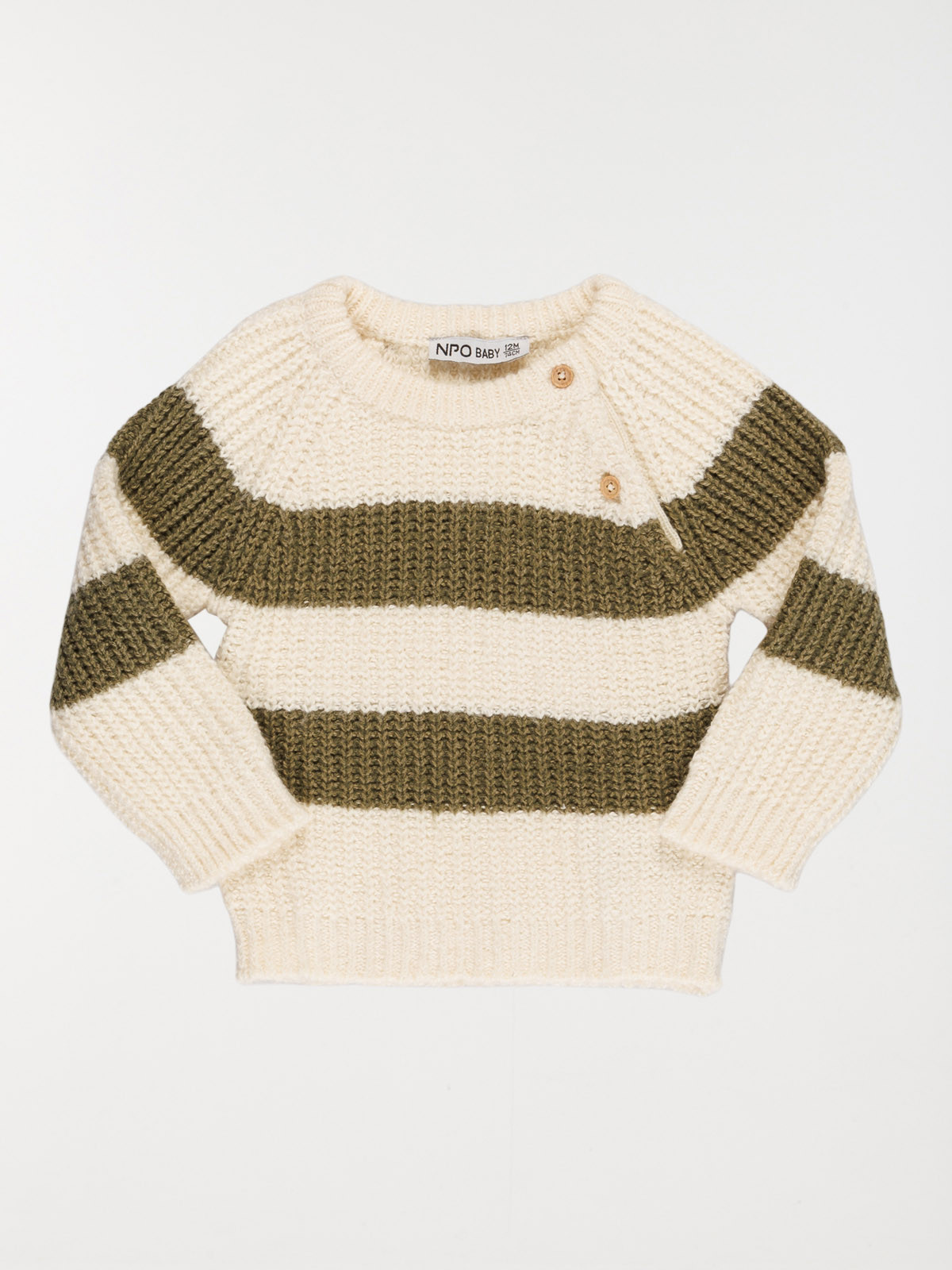 Pull col rond à rayures garçon (3-36M)