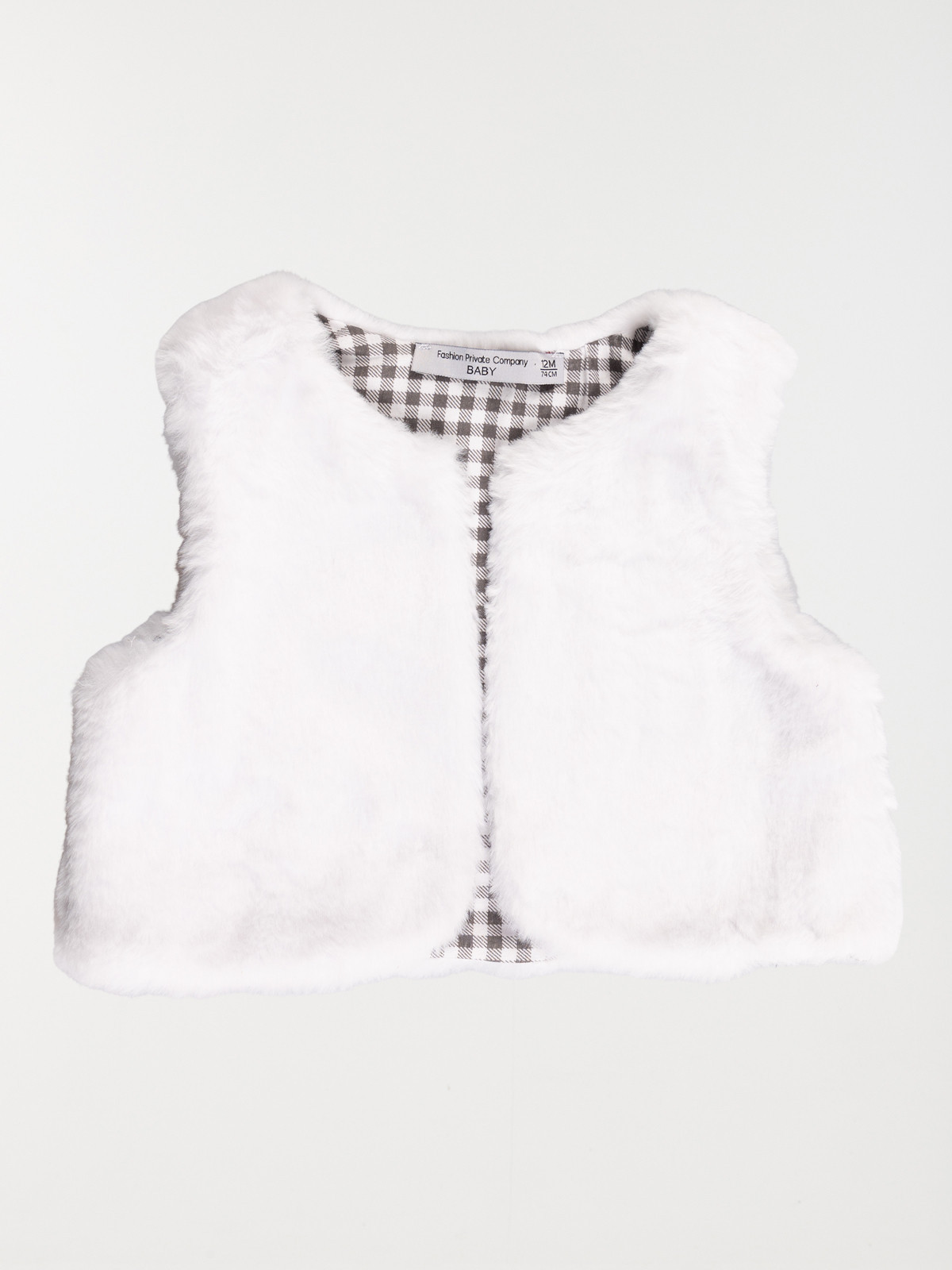 Gilet doux sans manches fille (3-36M)