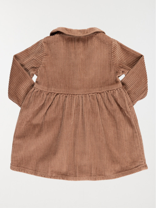 Robe velours taupe marron fille (3-36M)