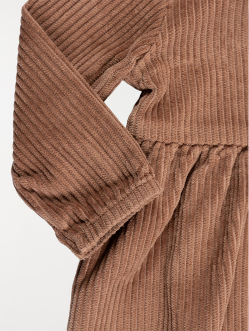 Robe velours taupe marron fille (3-36M)