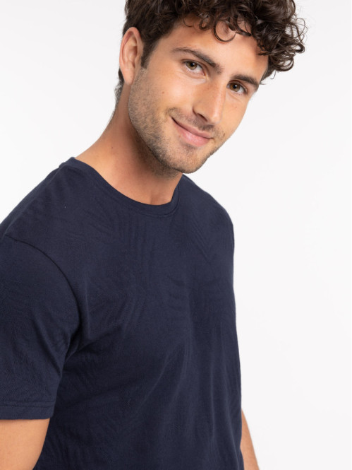 T-shirt homme motif feuiilage