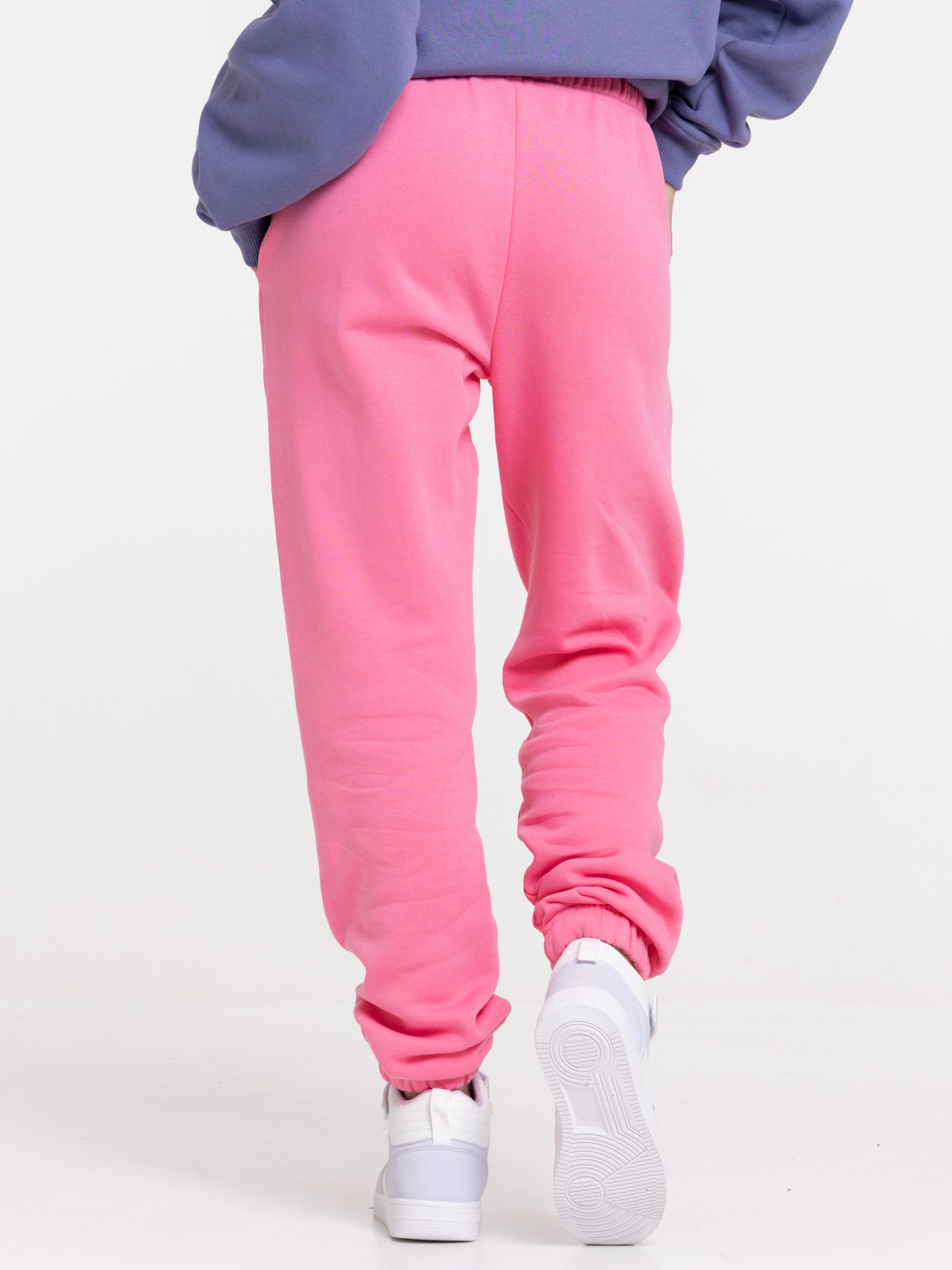 Pantalon sport molleton rose femme