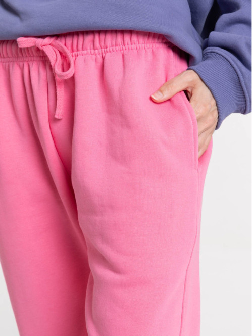 Pantalon sport molleton rose femme
