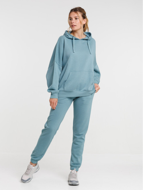 Pantalon molleton vert de gris femme