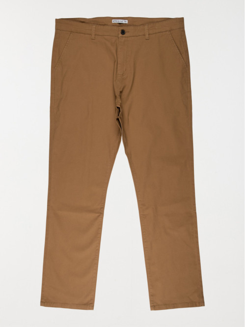 Pantalon chino slim grande taille homme