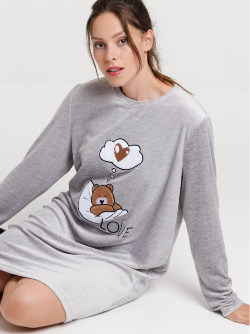 Chemise de nuit velours...