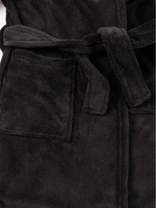 Robe de chambre noire garçon (XXS-M)