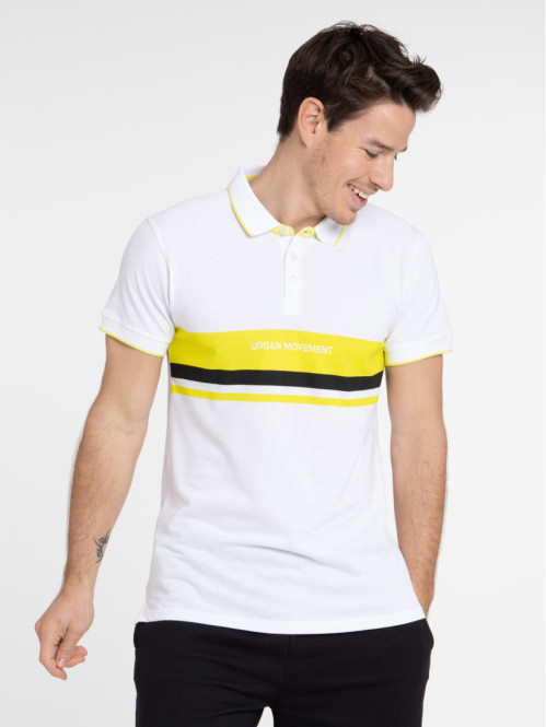 Polo 100% coton blanc homme
