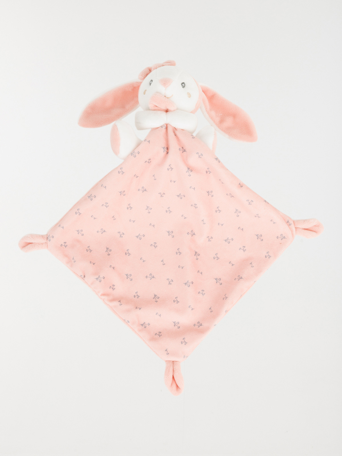 Doudou mouchoir naissance lapin rose