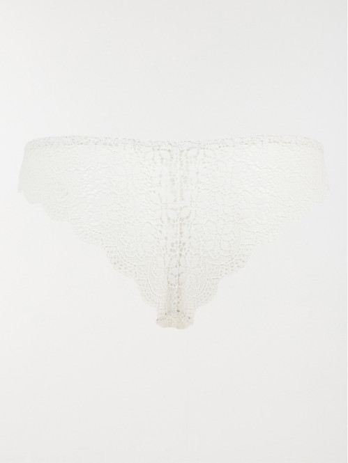 Tanga dentelle ivoire femme...