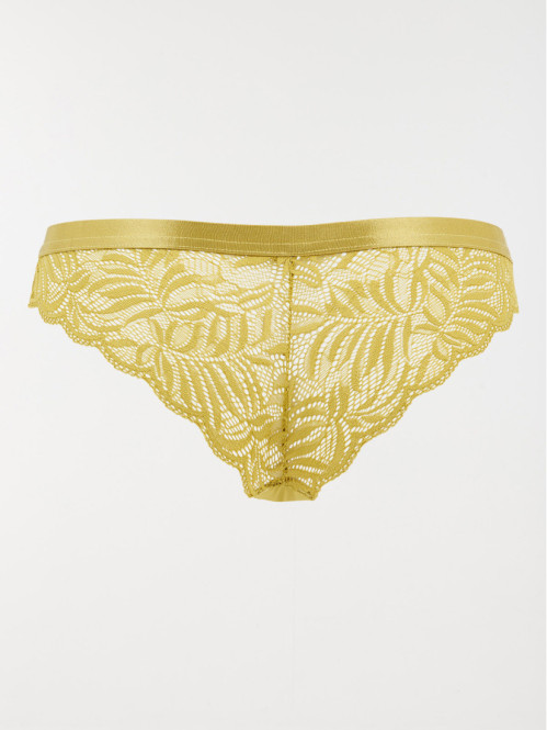 Tanga dentelle absinthe...
