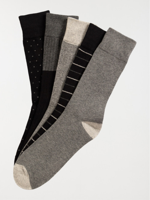 Lot de 5 chaussettes fantaisies homme