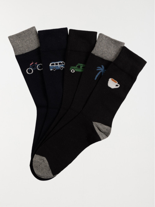 Lot de 5 paires de chaussettes homme