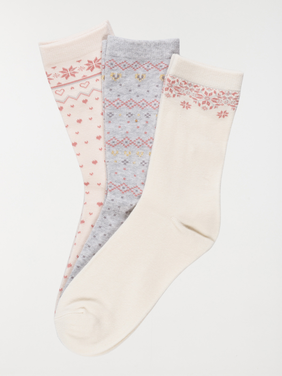 Lot de 3 chaussettes fantaisies femme