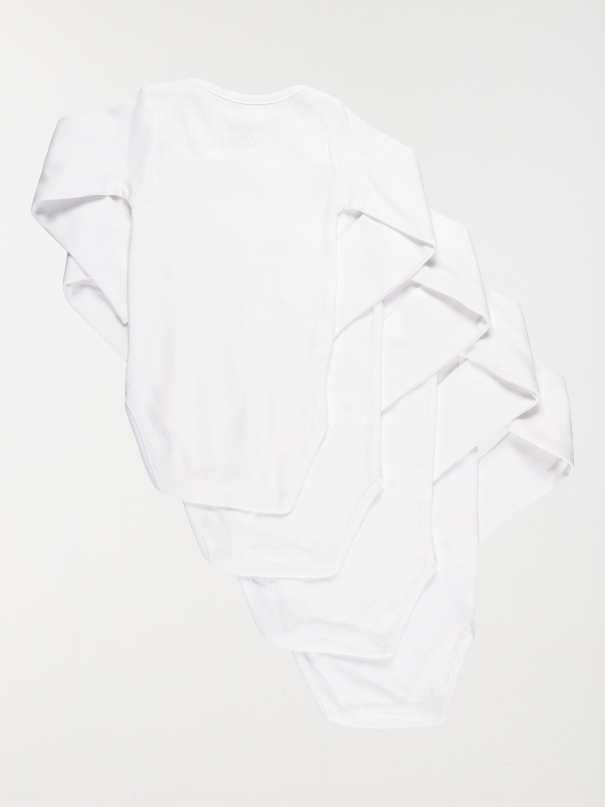 Lot de 4 bodies blancs bébé (3-24M) Lot de 4 bodies blancs bébé (3-24M)