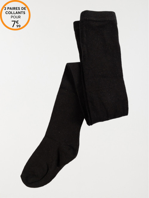 Collants chauds coloris noir fille