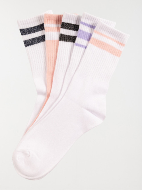 Lot de 5 paires chaussettes fille