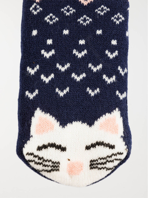 Chaussettes douces chat fille