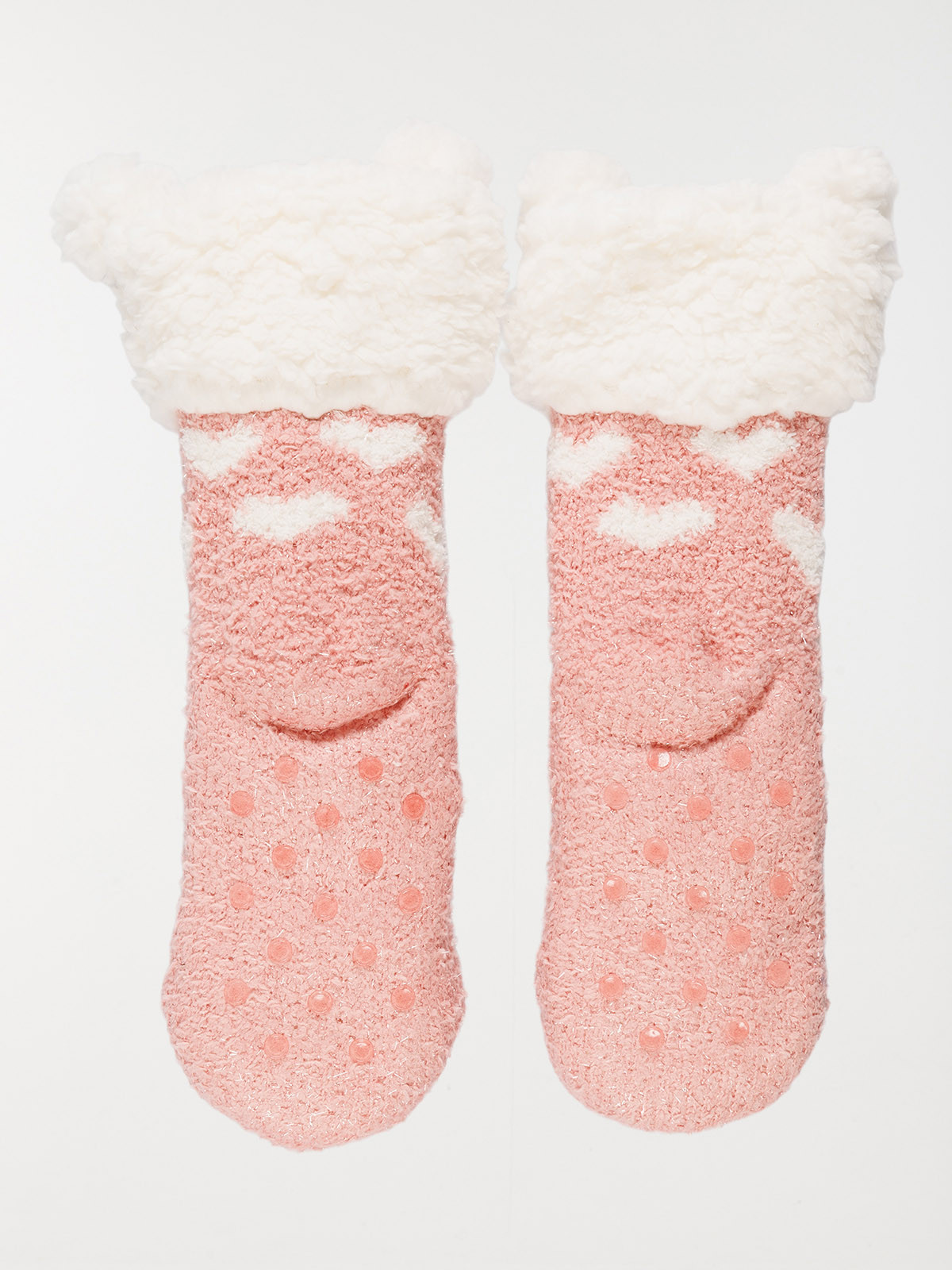Chaussettes douces ourson et coeur fille