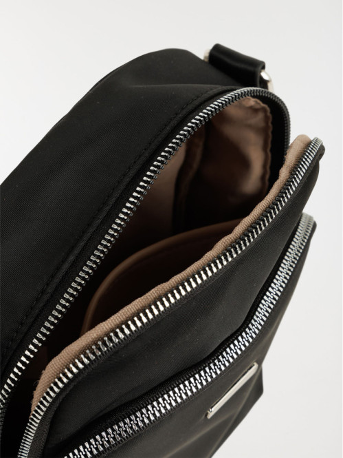 Sacoche noire bandoulière réglable homme